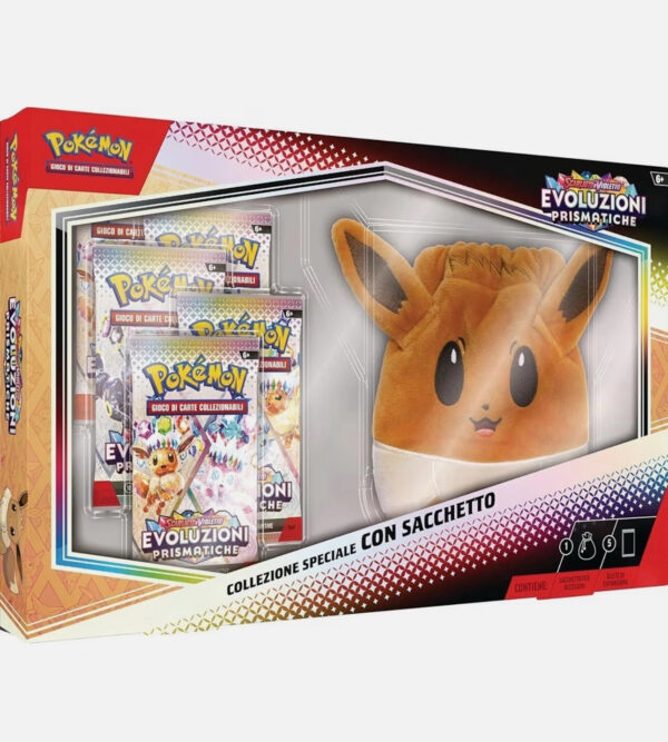 Collezione Speciale Evoluzioni Prismatiche con Sacchetto Eevee