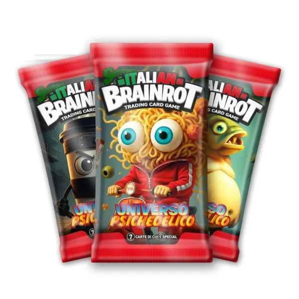 Skifidol italian brainrot – 1 bustina 7 carte + 1 special – universo psichedelico