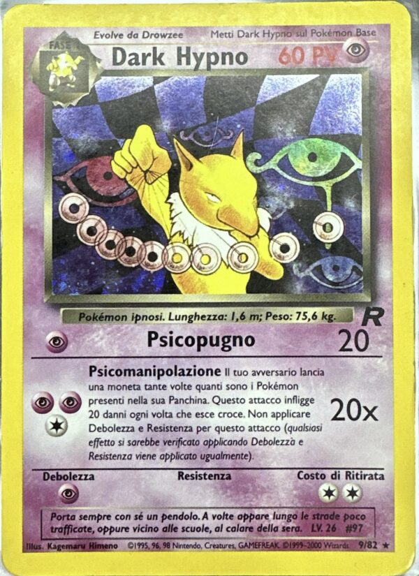 009/082 Dark Hypno Holo Unlimited ITA Light Played LP