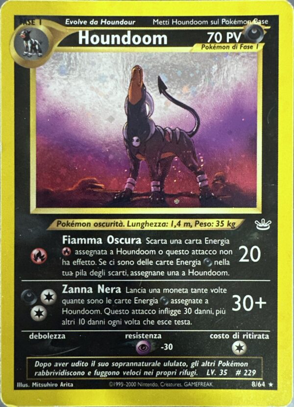 008-064 Houndoom Holo Unlimited (IT) Good (GD)