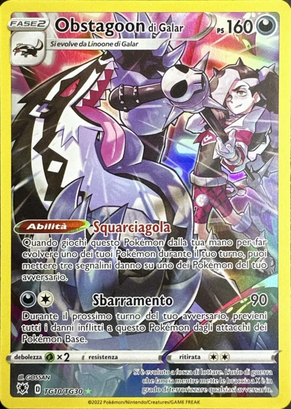226/189 TG10-TG30 Obstagoon Di Galar Trainer Gallery ITA – NEAR MINT